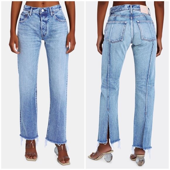đź’•MOUSSY VINTAGEđź’• Siena Mid-Rise Straight-Leg Jeans ~ 110 Blue 29 NWT - Picture 4 of 16